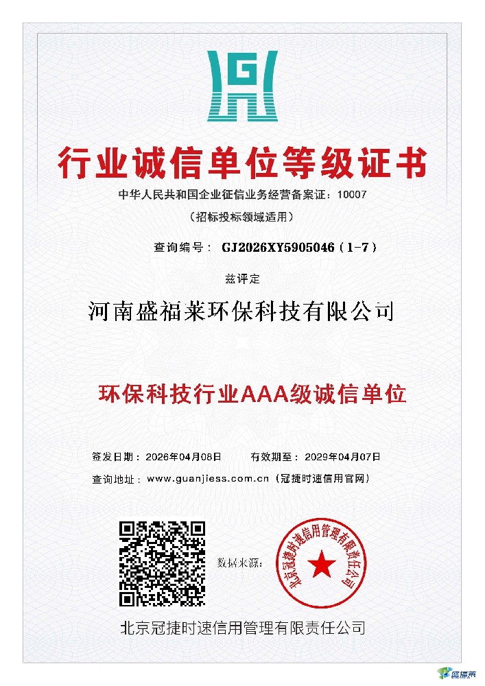 行业诚信单位等级证书